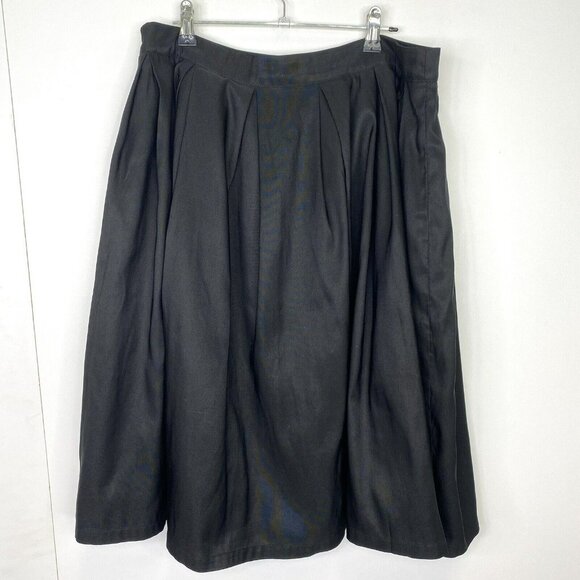 Forever 21+ Plus Skirt Women Size 0X Black A-Line Tulle Lined Knee Length Party - Picture 3 of 4